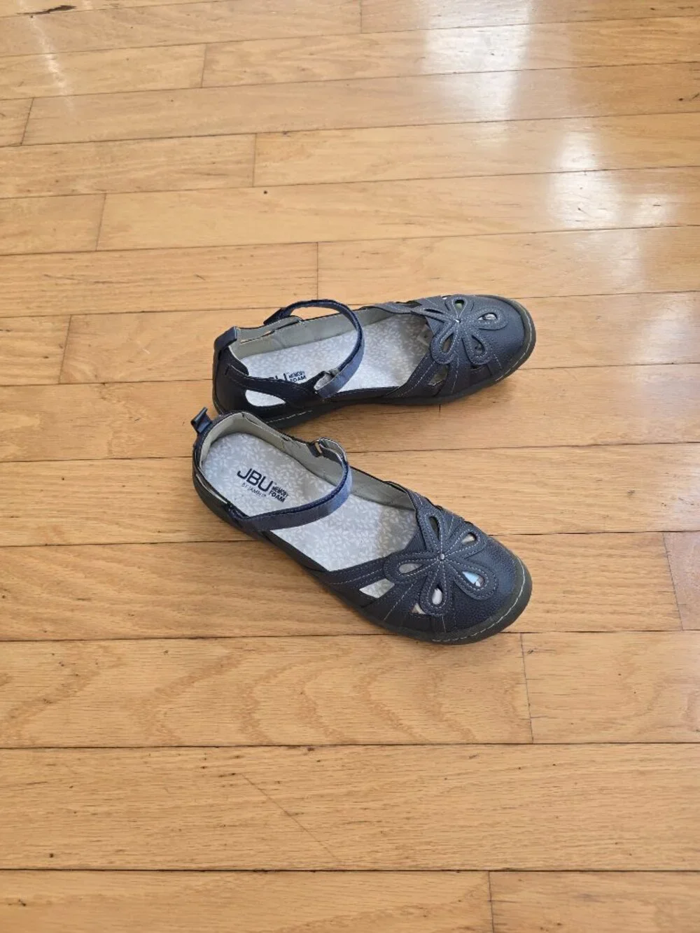 Whimsygoth blue floral boho mary jane sneakerinas | WMS 10